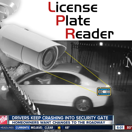 License Plate Reader (LPR) in action as drivers keep crashing into security gate
