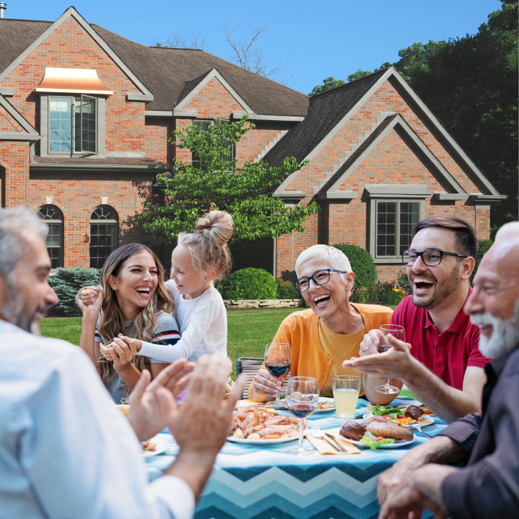 happy neighbors socializing