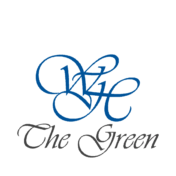 The Green Community logo featuring elegant WH monogram in blue script - gated community with full access contol system by TEKWave Solutions