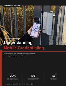 Mobile Credentialing 3 Cover of Understanding Mobile Credentialing, a free guide for property managers and HOA boards by TEKWave Solutions