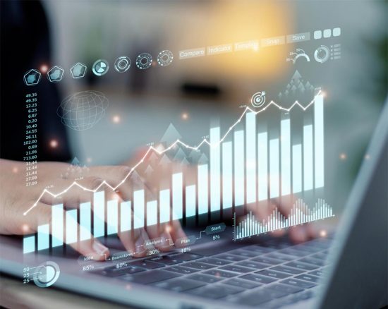 Data dashboard and analytics overlay symbolizing security visibility and event tracking