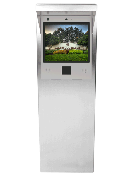 TEKWave ALLBox Self-Service Access Kiosk installed at Lakewood Ranch community entrance